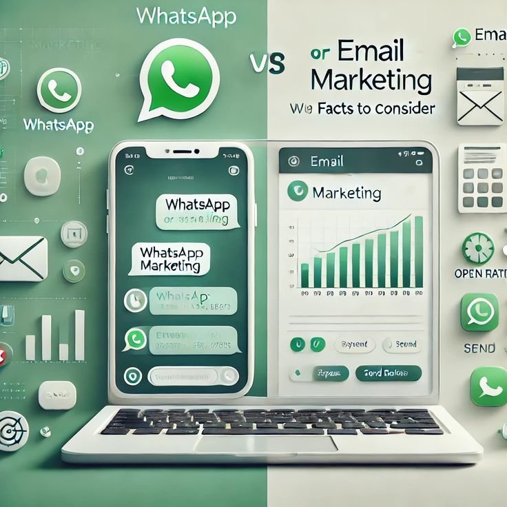 Email and WhatsApp Marketing Concept